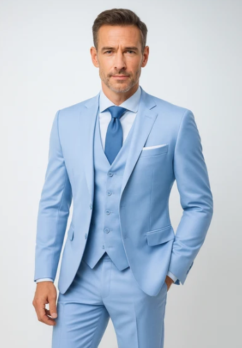 Conjunto de traje formal de tres piezas